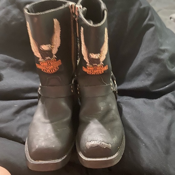 Harley Davidson Kids boots size 11 1/2 - Picture 4 of 5